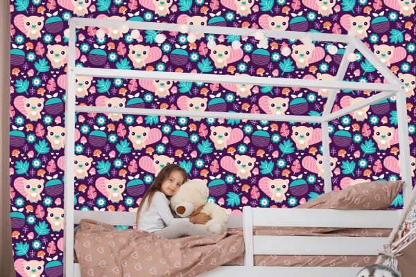 Behang Voor Meisjes, Dieren, Bosbladeren - Afbeelding 7