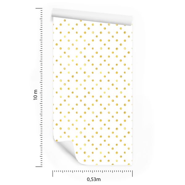 Behang Gele Kleine Stippen - Afbeelding 8