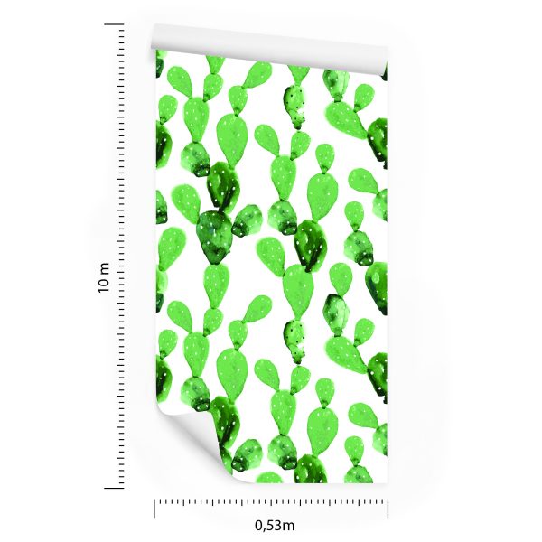 Behang Aquarel Cactusbloemen - Afbeelding 8