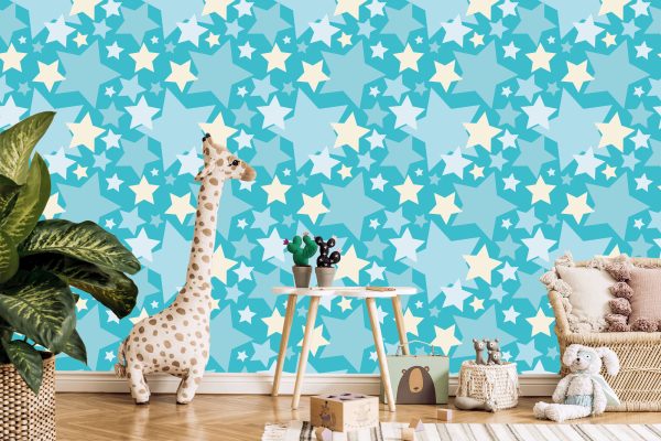 Behang Voor Kinderen - Mooie Decoratieve Sterren - Afbeelding 5