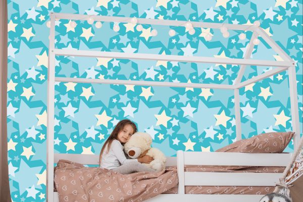 Behang Voor Kinderen - Mooie Decoratieve Sterren - Afbeelding 7