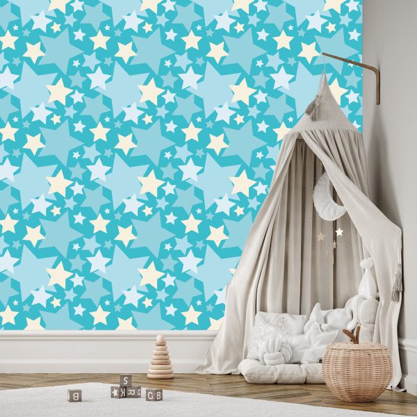 Behang Voor Kinderen - Mooie Decoratieve Sterren - Afbeelding 3