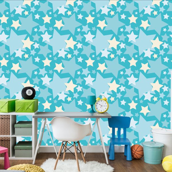 Behang Voor Kinderen - Mooie Decoratieve Sterren - Afbeelding 4
