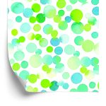 Behang Aquarel Groene Cirkels