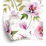Behang Vintage Pioenen