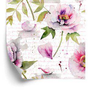 Behang Vintage Pioenen