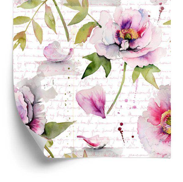 Behang Vintage Pioenen