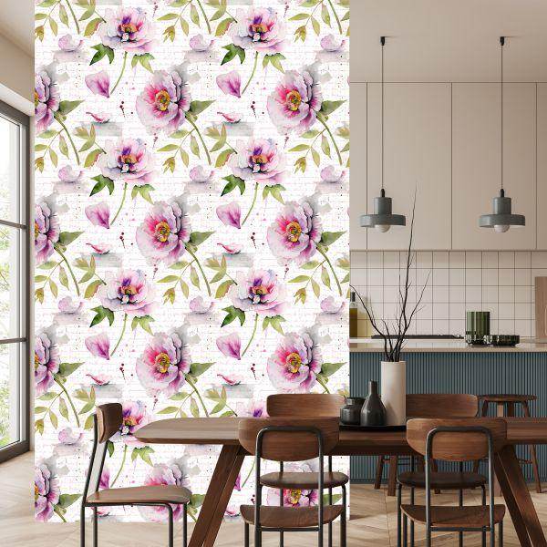 Behang Vintage Pioenen - Afbeelding 4