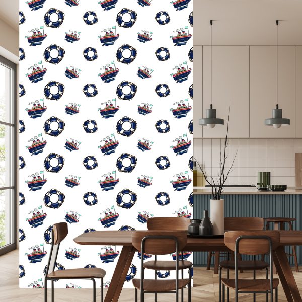 Behang Kinderkamer In Schepen. Voertuigen - Afbeelding 4
