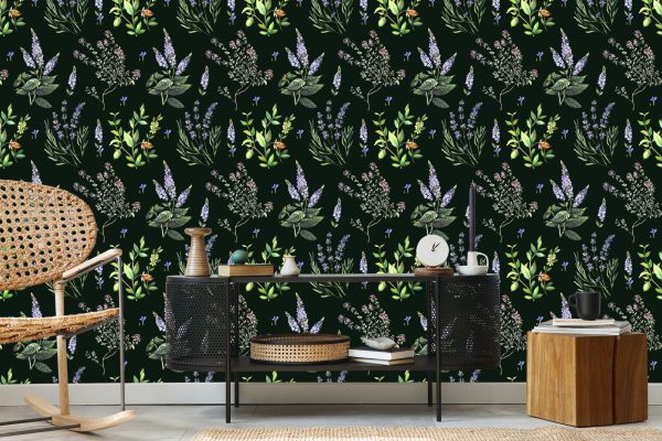 Behang Lavendel Bloemen - Afbeelding 5
