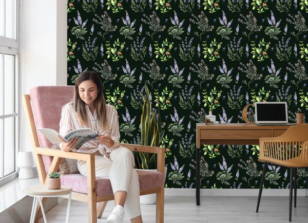 Behang Lavendel Bloemen - Afbeelding 7