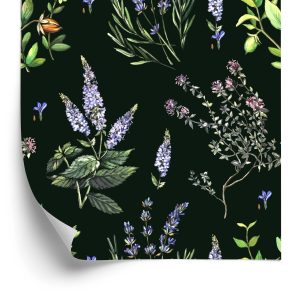 Behang Lavendel Bloemen