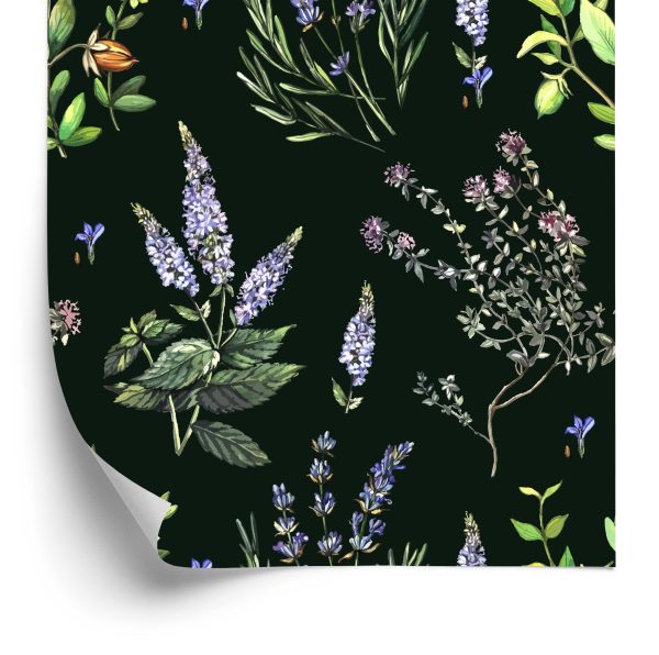 Behang Lavendel Bloemen