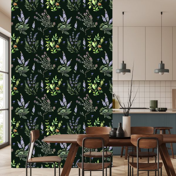Behang Lavendel Bloemen - Afbeelding 4