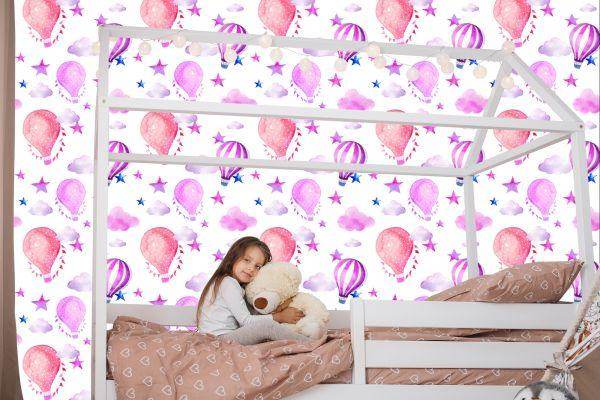 Behang Kinderkamer Met Ballonnen, Ster, Wolken - Afbeelding 7