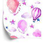 Behang Kinderkamer Met Ballonnen, Ster, Wolken