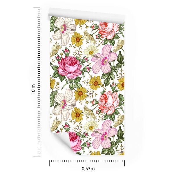 Behang Voor De Slaapkamer Met Bloemen - Afbeelding 8