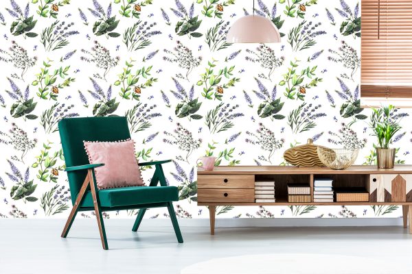 Behang Lavendel Bloemen - Afbeelding 6