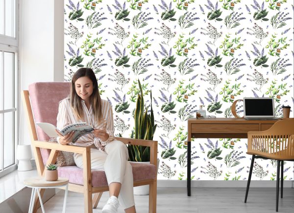 Behang Lavendel Bloemen - Afbeelding 7