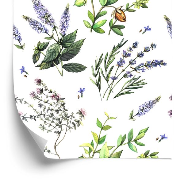Behang Lavendel Bloemen