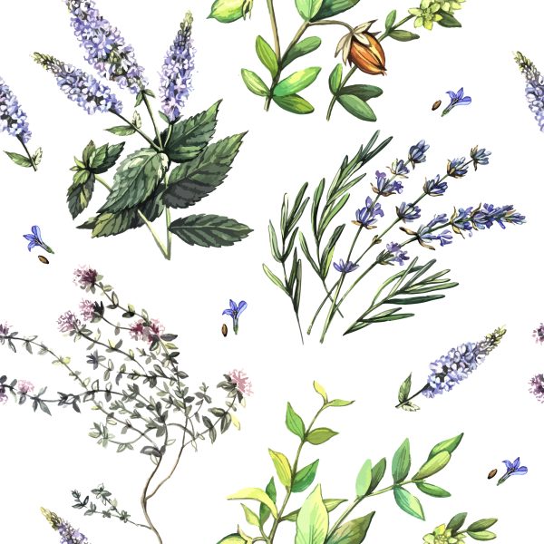 Behang Lavendel Bloemen - Afbeelding 2