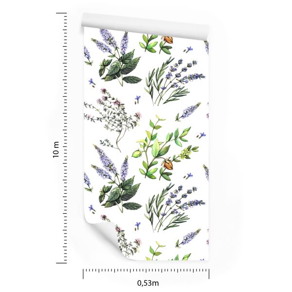 Behang Lavendel Bloemen - Afbeelding 8