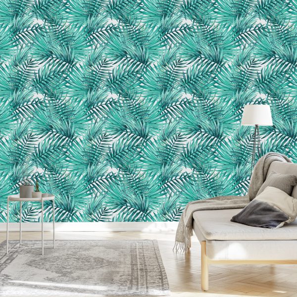 Behang Palm Bladeren - Afbeelding 3