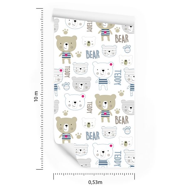 Behang Lachende Teddyberen - Afbeelding 8