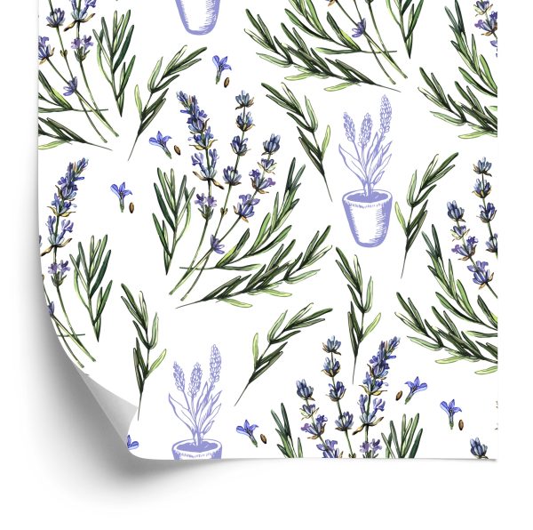 Behang Lavendel In Potten