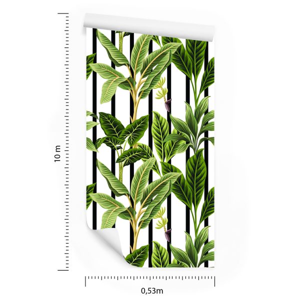 Behang Tropische Bomen In Vintage Stijl - Afbeelding 8