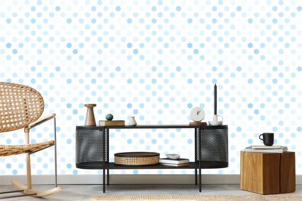 Behang Blauwe Pastelkleurige Cirkels - Afbeelding 5