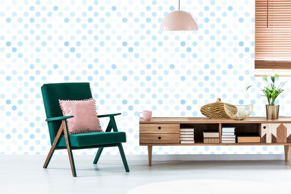 Behang Blauwe Pastelkleurige Cirkels - Afbeelding 6