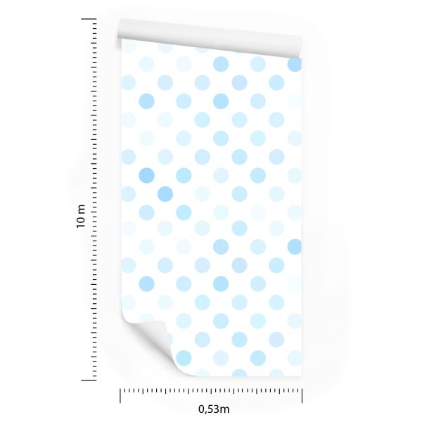 Behang Blauwe Pastelkleurige Cirkels - Afbeelding 8