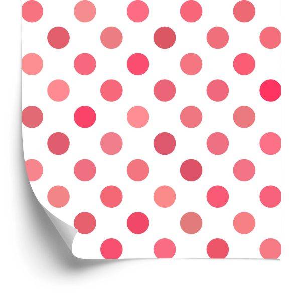 Behang Symmetrische Roze Stippen