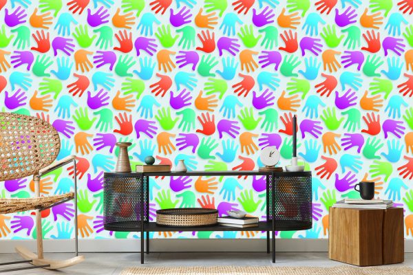 Behang Modern Kleurrijk Patroon Voor Een Babykamer - Afbeelding 5