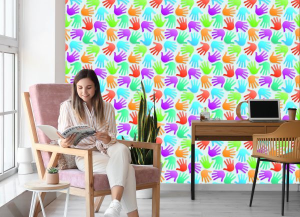 Behang Modern Kleurrijk Patroon Voor Een Babykamer - Afbeelding 7