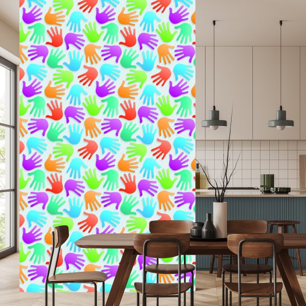 Behang Modern Kleurrijk Patroon Voor Een Babykamer - Afbeelding 4