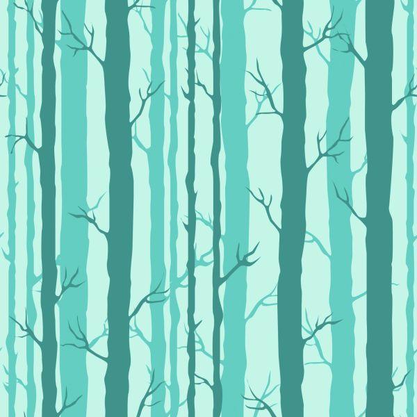 Behang Bomen In Een Turkoois Bos - Afbeelding 2