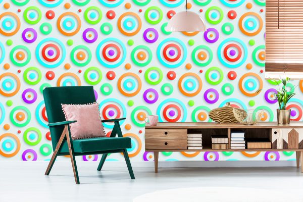 Behang Moderne 3D Geometrische Kinderkamer - Afbeelding 6