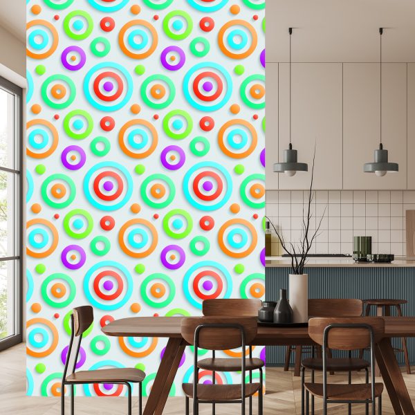 Behang Moderne 3D Geometrische Kinderkamer - Afbeelding 4