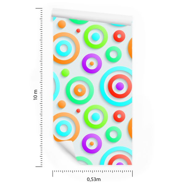 Behang Moderne 3D Geometrische Kinderkamer - Afbeelding 8
