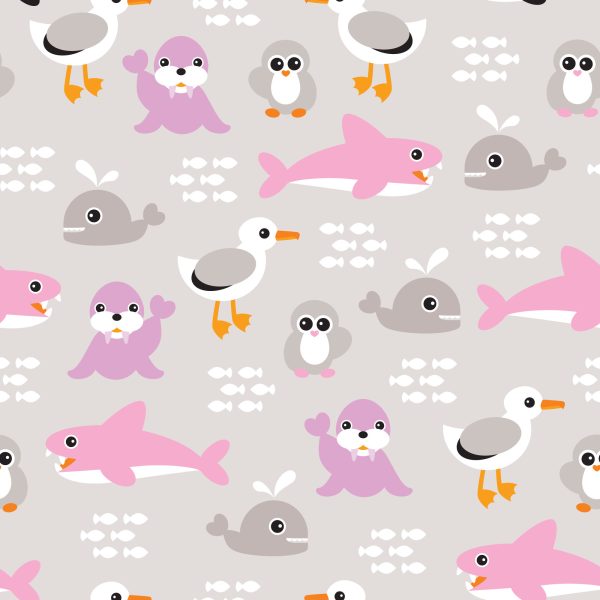 Behang Dieren Walvissen Voor Meisjes - Afbeelding 2