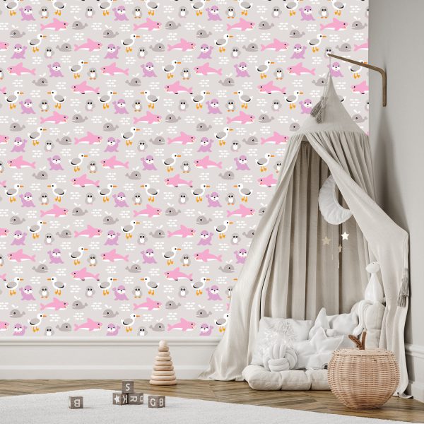 Behang Dieren Walvissen Voor Meisjes - Afbeelding 3
