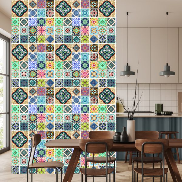Behang Kleurrijk Oosters Mozaïek Voor De Keuken - Afbeelding 4