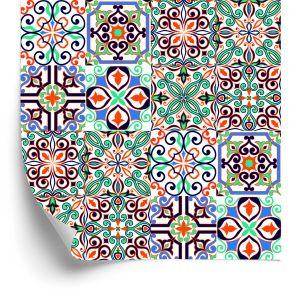 Behang Voor Eetkamer Mozaïekpatronen Imitatietegels