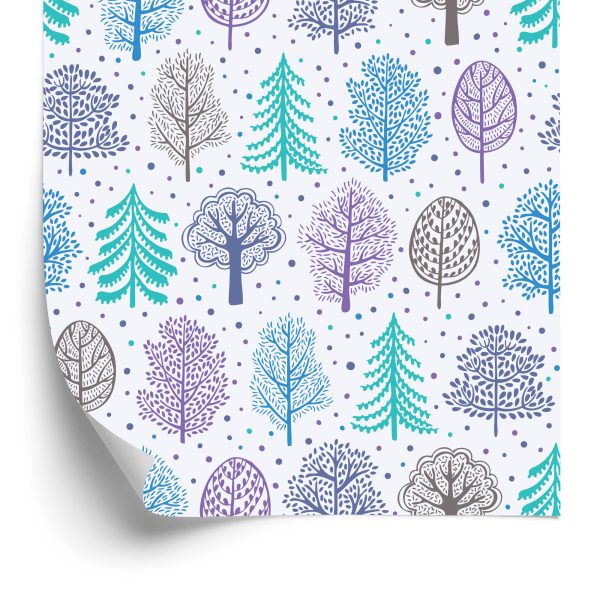 Behang Bos Kleurrijke Bomen Kinderkamer