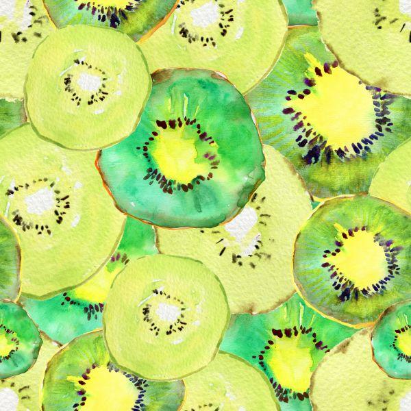 Behang Kiwi Fruit Groen Keuken - Afbeelding 2