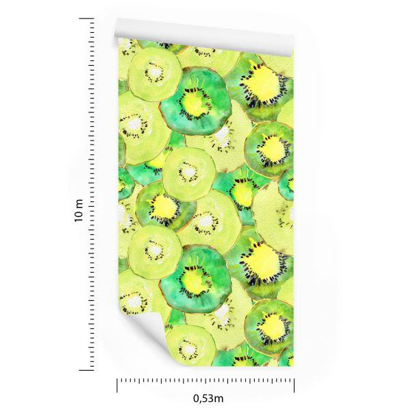Behang Kiwi Fruit Groen Keuken - Afbeelding 8