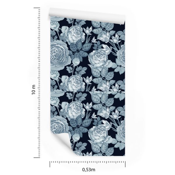 Behang Vintage Rozen - Afbeelding 8