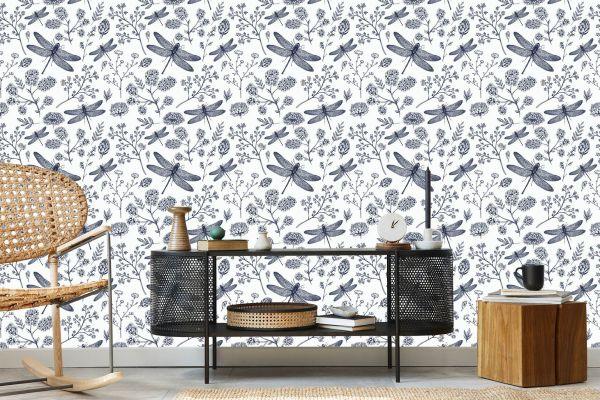Behang Voor Kinderen, Vlinders, Planten, Bloemen - Afbeelding 5